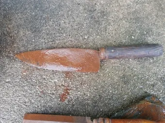 칼 녹 제거 식초 레몬 스펀지 오일코팅 유지법_14
