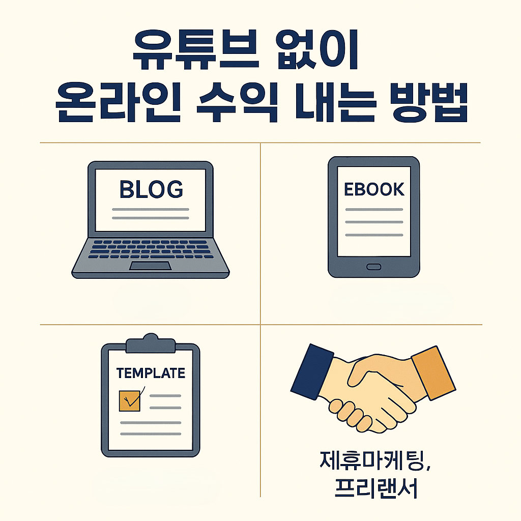 유튜브 없이 온라인 수익 내는 현실적인 방법