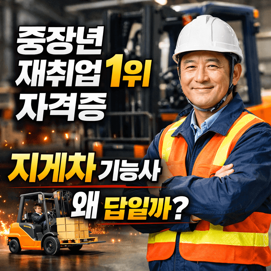 중장년 재취업 1위 자격증, 지게차운전기능사가 답인 이유