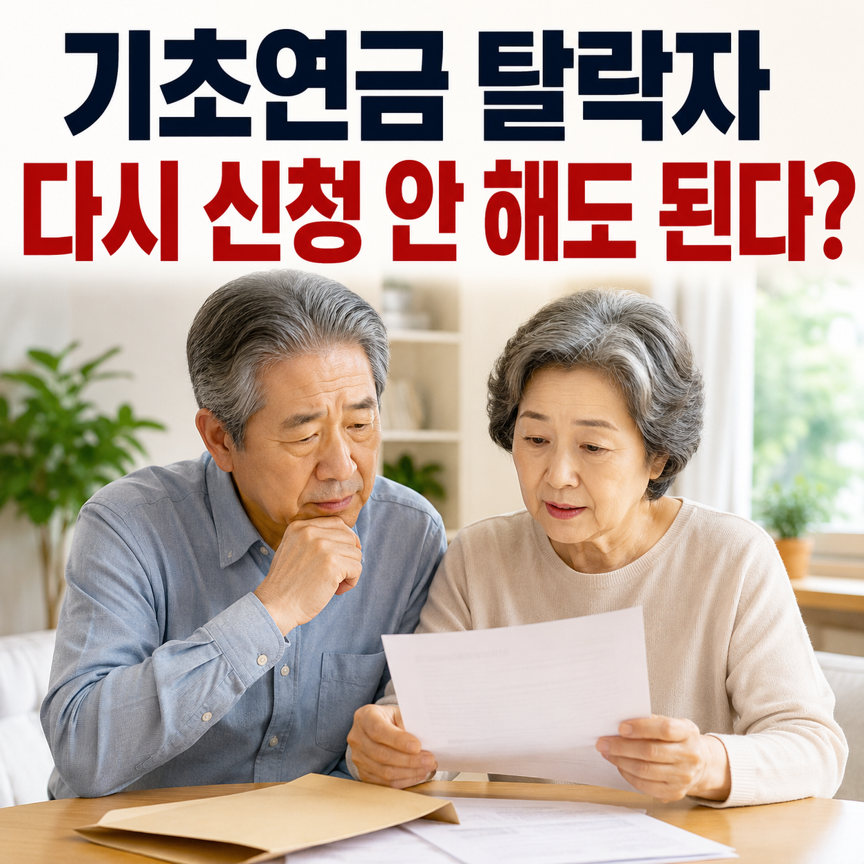 기초연금 탈락자 자동 재신청|한 번 떨어져도 다시 받을 수 있는 조건