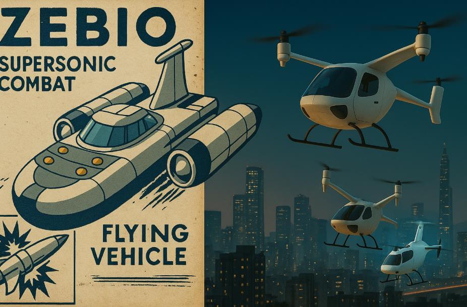 만화 속 제비호 무기 설정과 드론/UAM 비교 장면