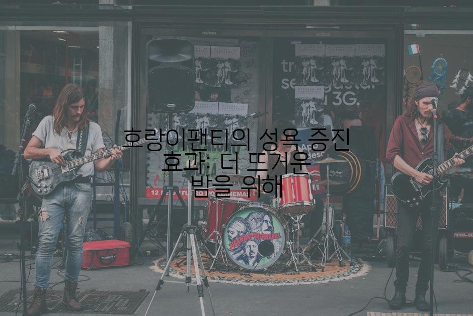 호랑이팬티의 성욕 증진 효과: 더 뜨거운 밤을 위해