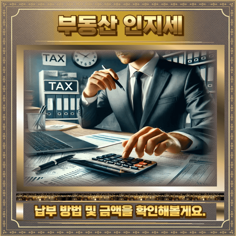 부동산 인지세 금액 및 납부방법