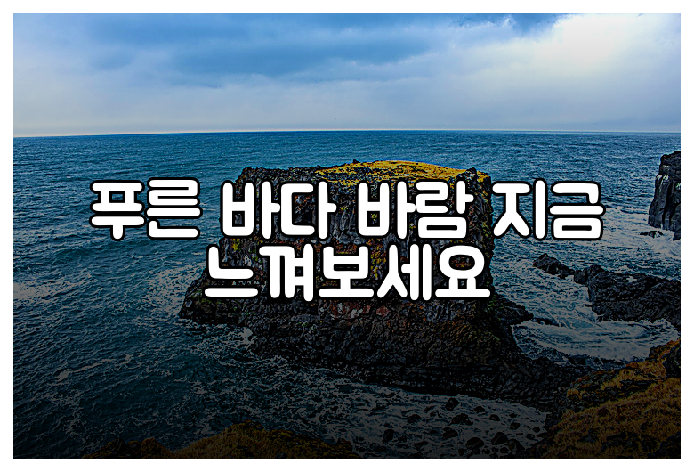 푸른 바다 바람 지금 느껴보세요