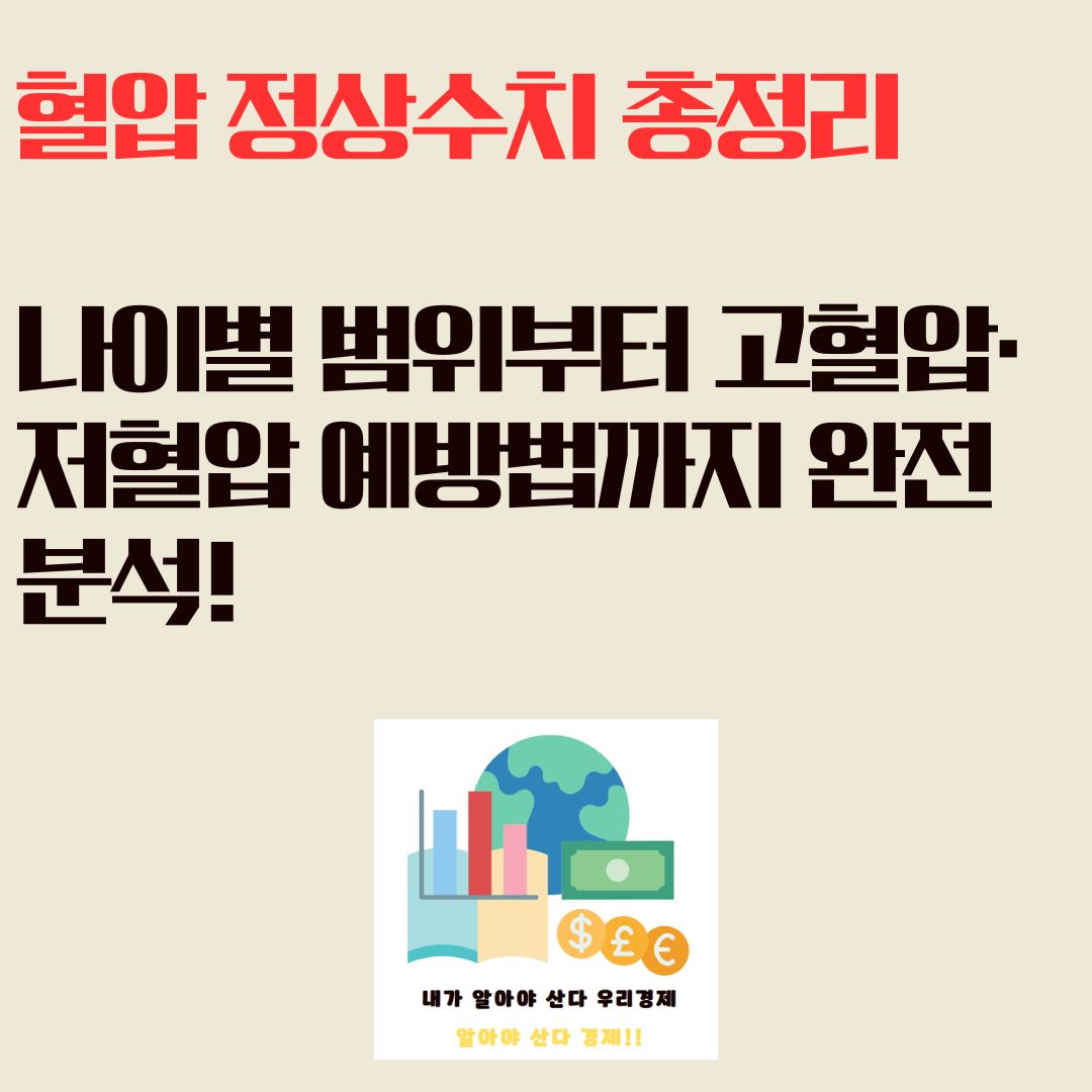 혈압 정상수치 총정리: 나이별 범위부터 고혈압·저혈압 예방법까지 완전 분석!
