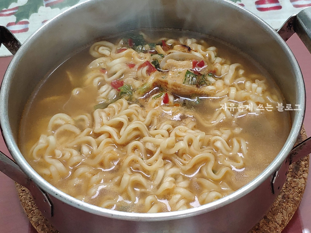 바지락 술찜면 후기