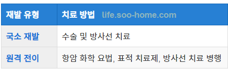 재발 시 치료 전략