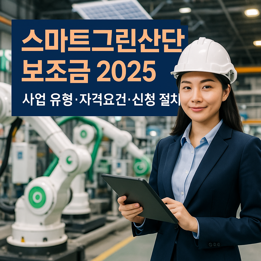 스마트그린산단 보조금 2025 ｜ 사업 유형&middot;자격요건&middot;신청 절차