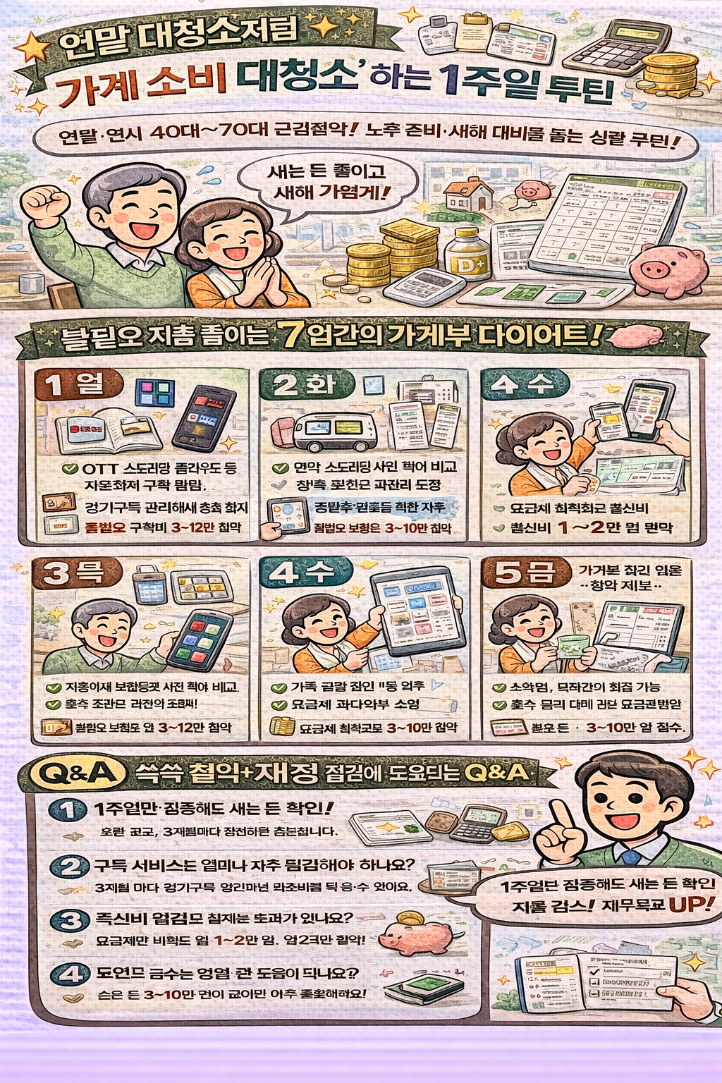 연말 대청소처럼 ‘가계 소비 대청소’ 하는 1주일 루틴