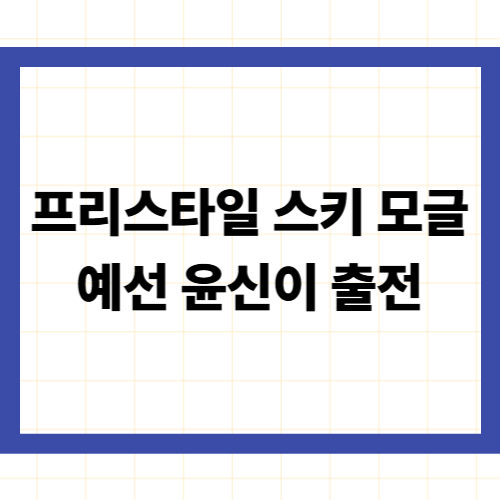 프리스타일 스키 모글 예선 윤신이 출전