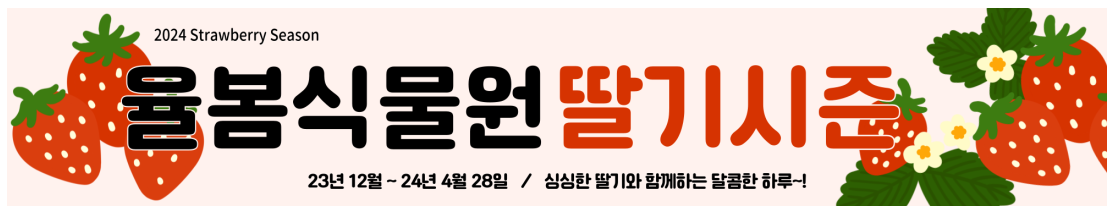 율봄식물원 딸기시즌 축제 기간