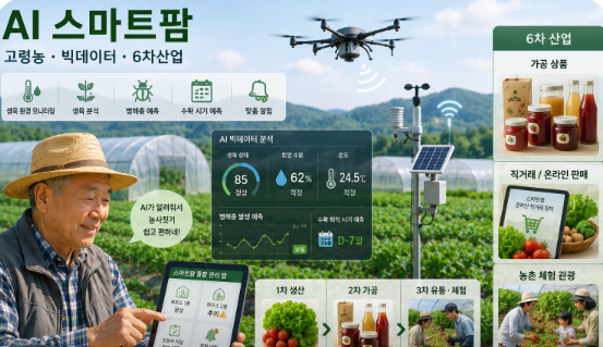 ai로 농작물을 관리하는 모습
