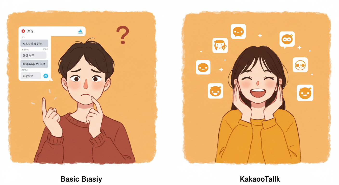 카카오톡 기본 기능과 숨겨진 기능 비교