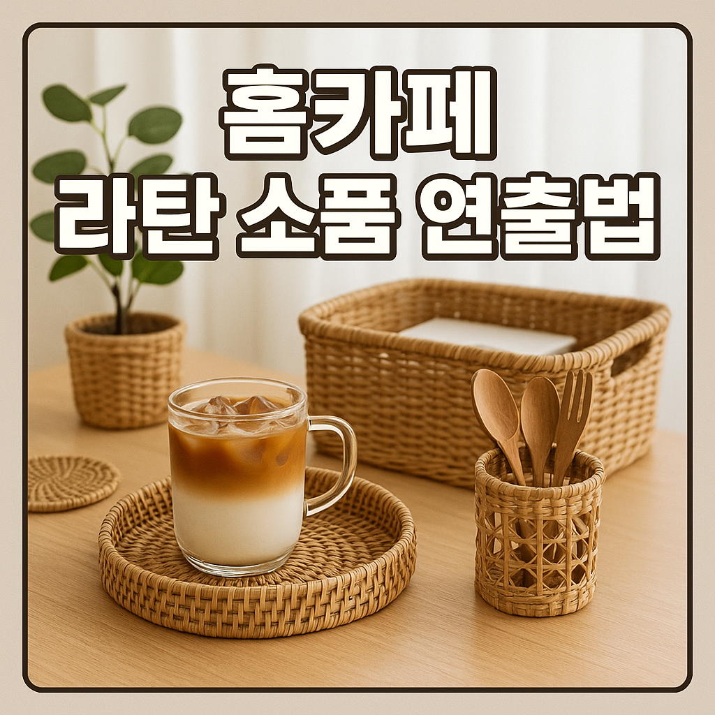 홈카페 라탄 소품 연출법