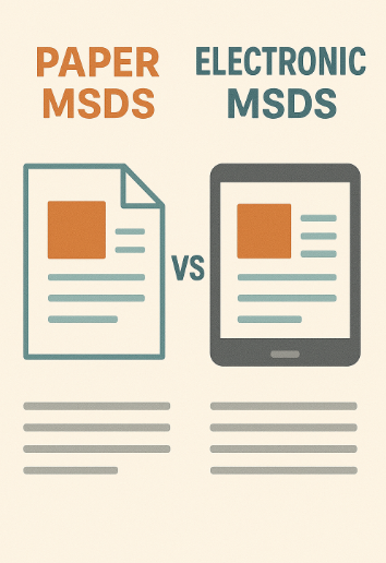 종이 MSDS vs 전자 MSDS 장단점