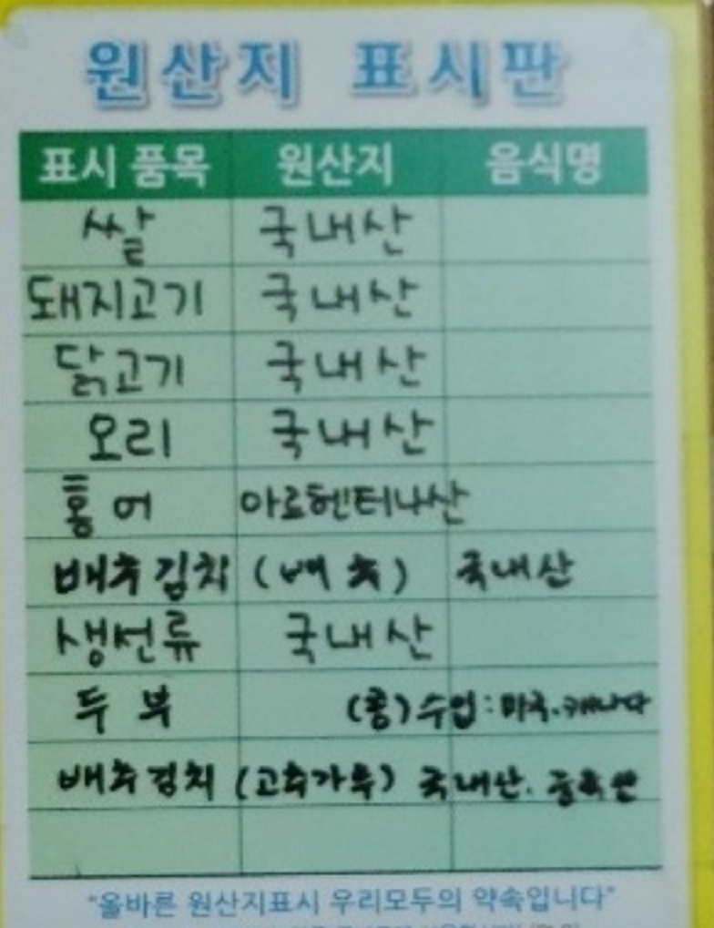 원산지표시판-닭장