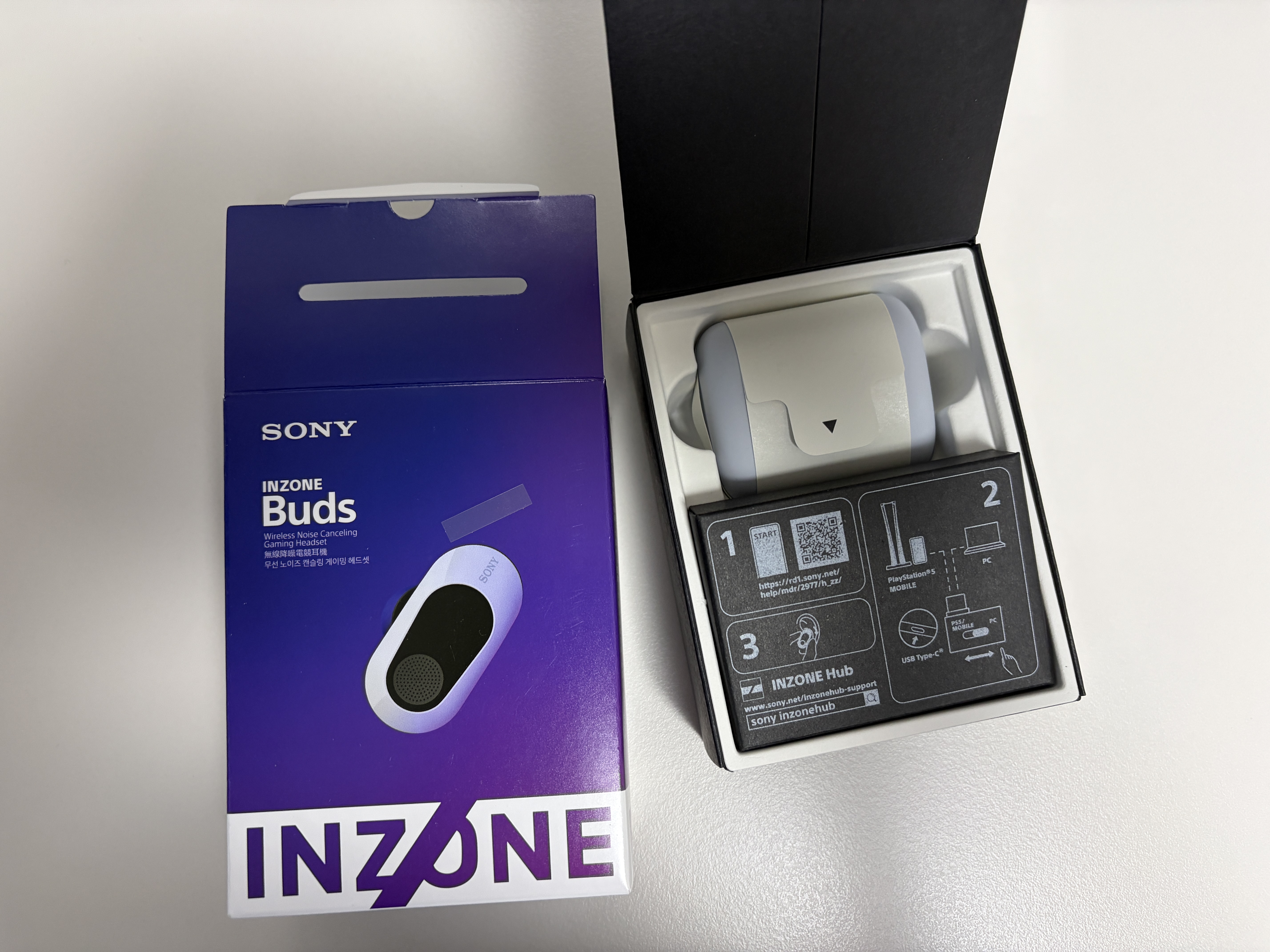 소니 INZONE Buds 패키지 및 실물 사진