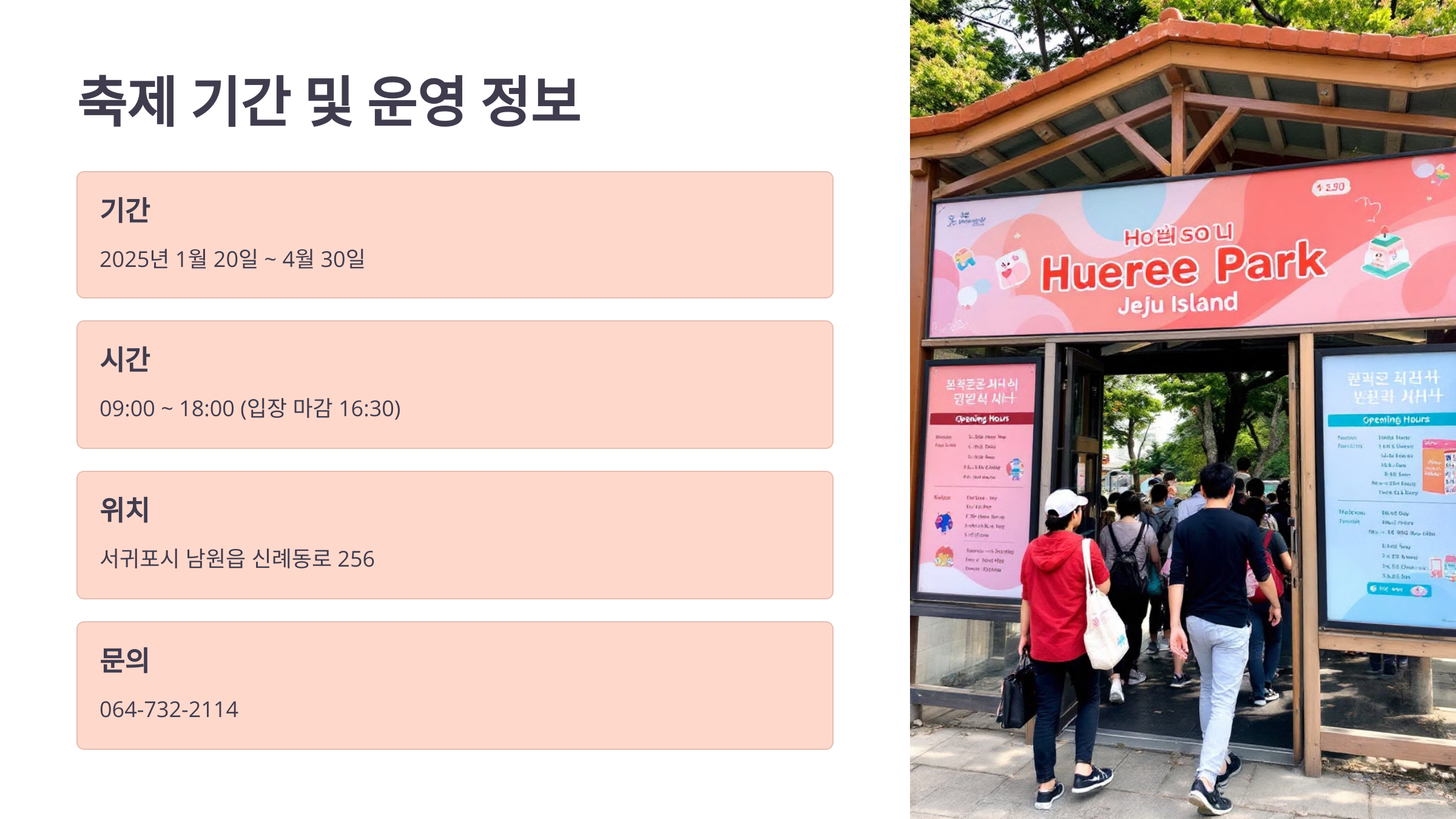 제주의 봄! 휴애리 유채꽃 축제!