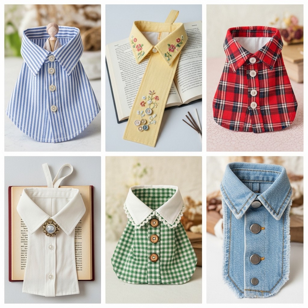 셔츠 카라 소품 리폼