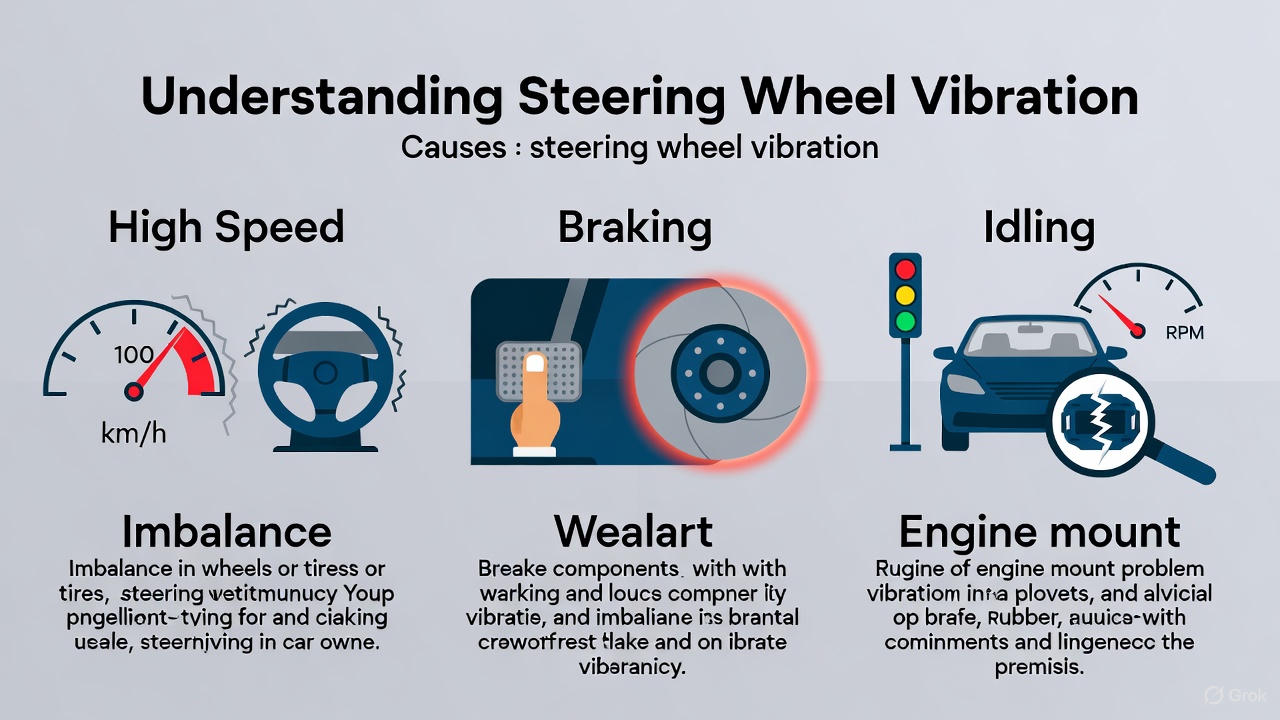 자동차 핸들 떨림 현상 관련 사진