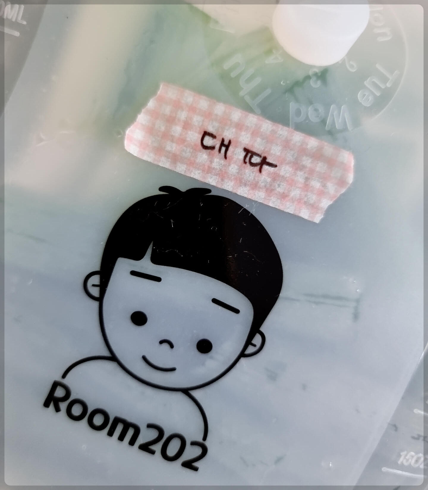 대파를 담은 실리콘 지퍼백