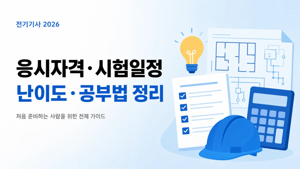 전기기사 2026 응시자격 시험일정 난이도 공부법을 정리한 대표 이미지