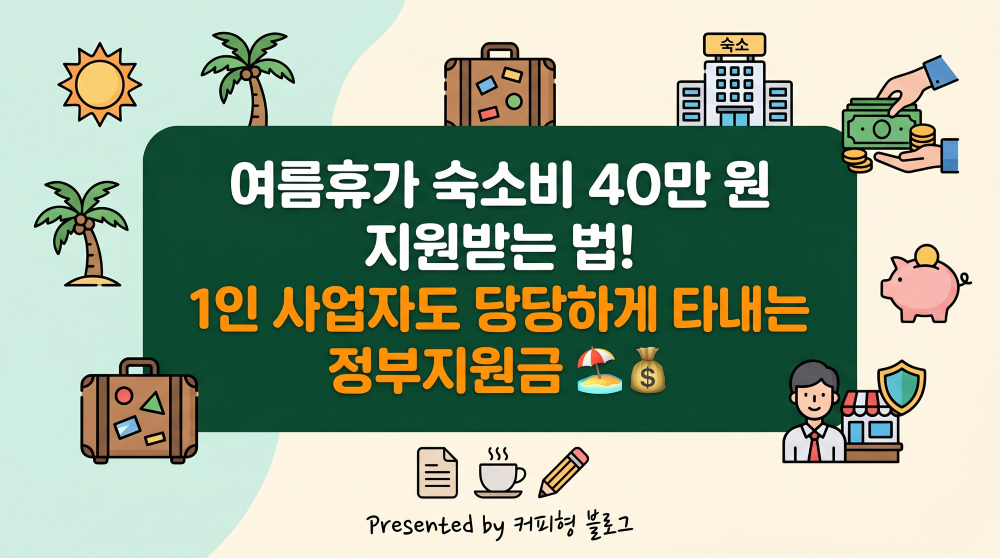 1인 사업자 휴가지원사업 안내 블로그 썸네일 이미지