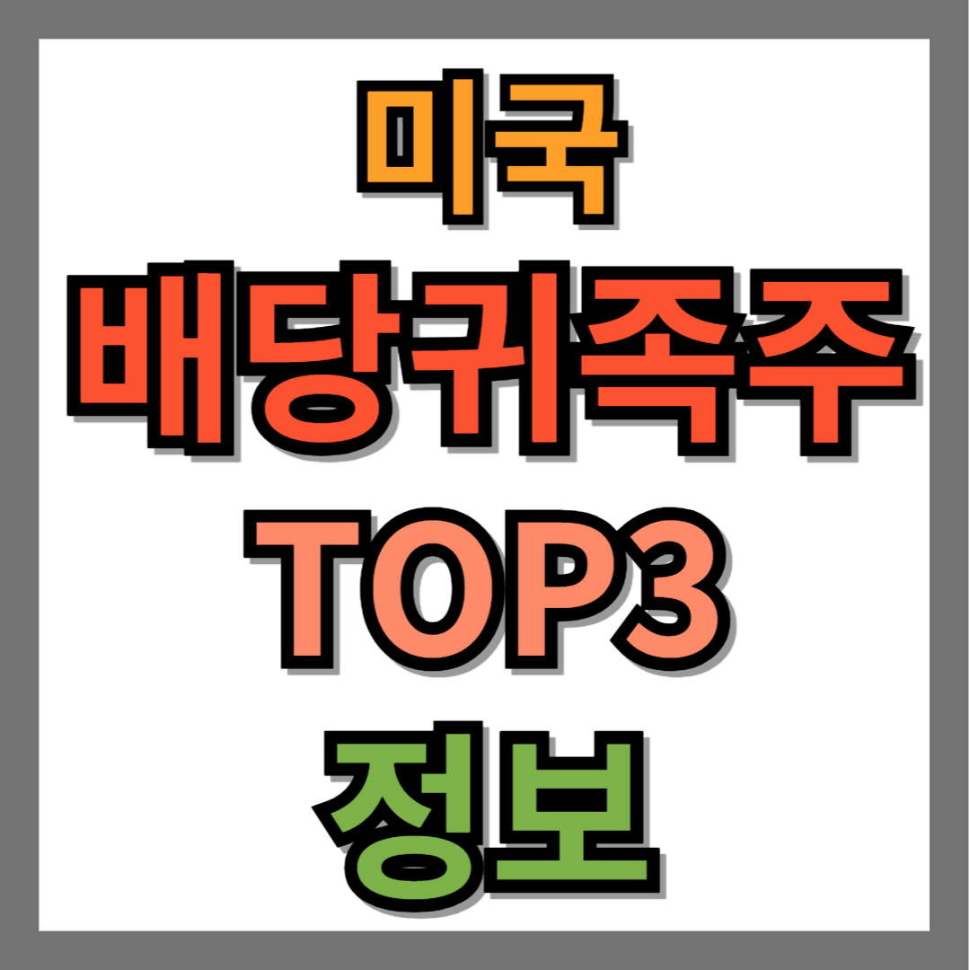 미국 배당귀족주 top3 추천