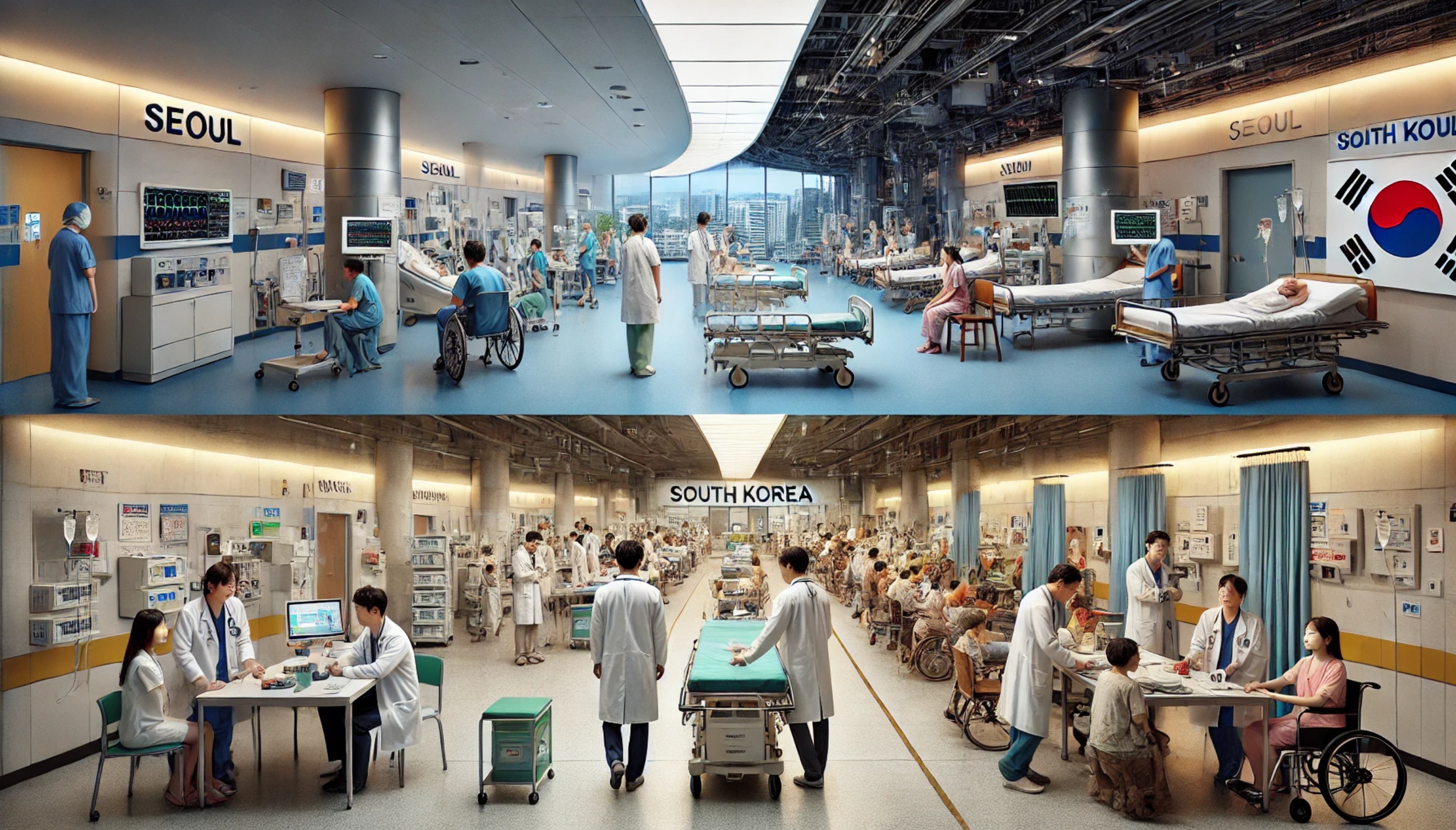 서울 지방 병원 비교 사진