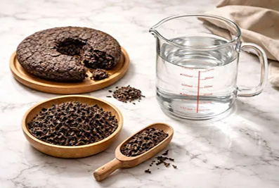 보이차 끓이기 재료