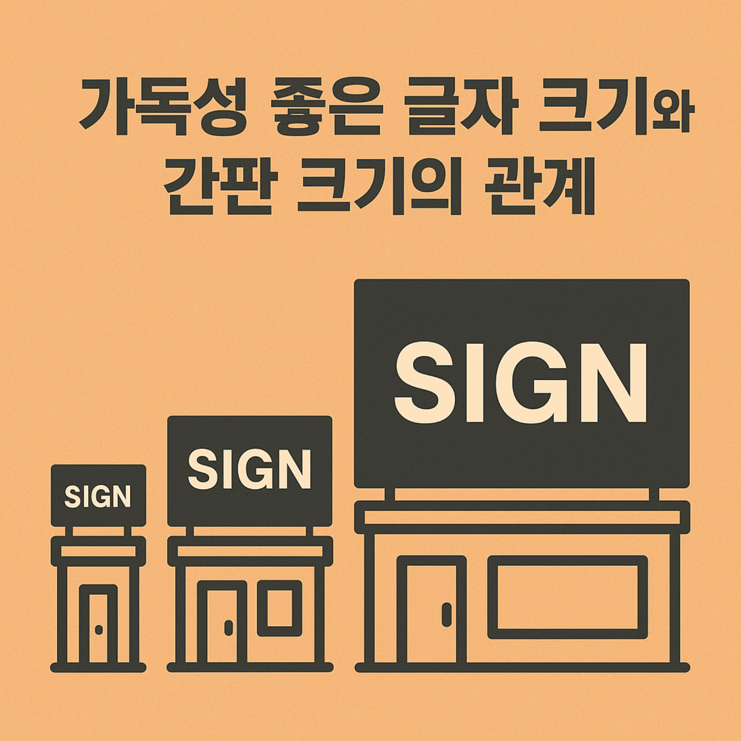 가독성 좋은 글자 크기와 간판 크기의 관계
