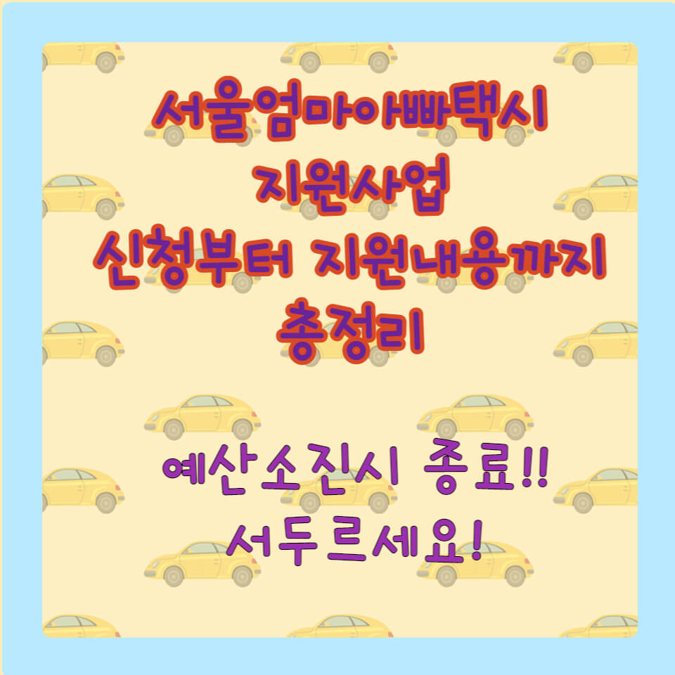 서울엄마아빠택시 신청