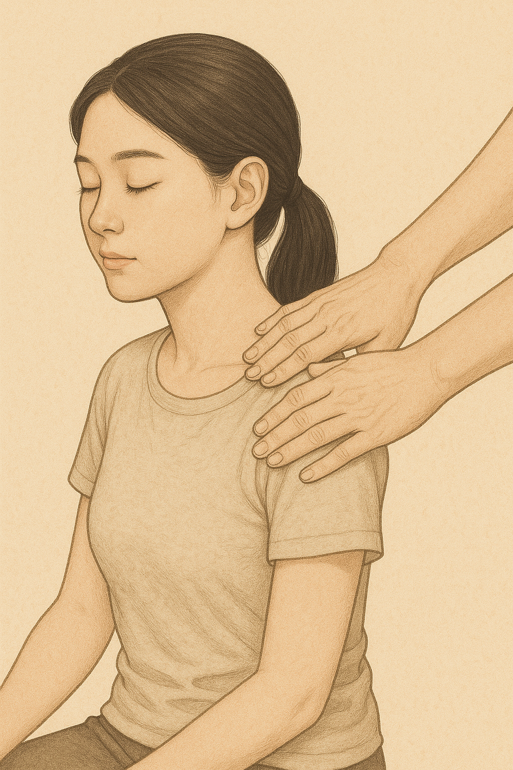 목 스트레칭 혈자리 안마