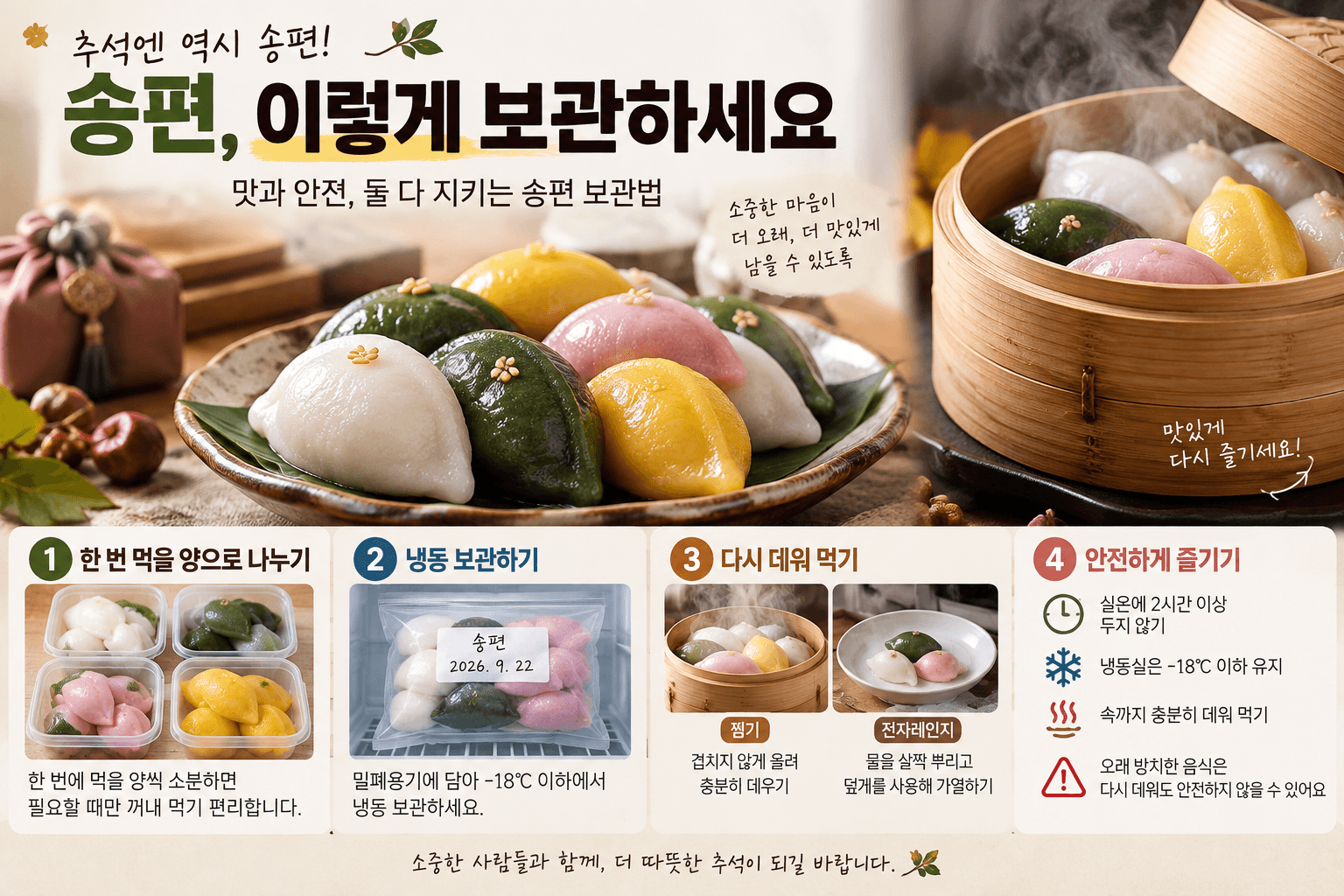 송편 보관