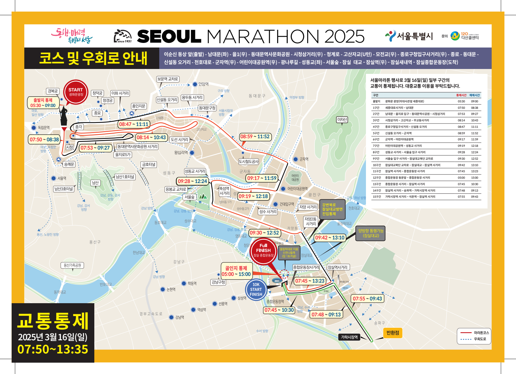 마라톤 코스 지도