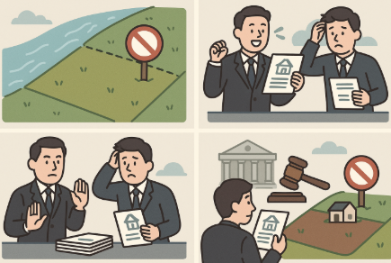 하천점용허가 없는 토지 위험성