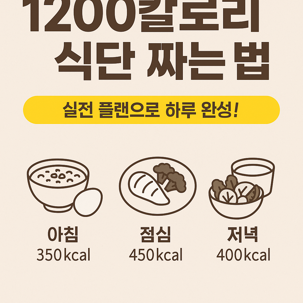 1200칼로리 식단 짜는 법, 실전 플랜으로 하루 완성!