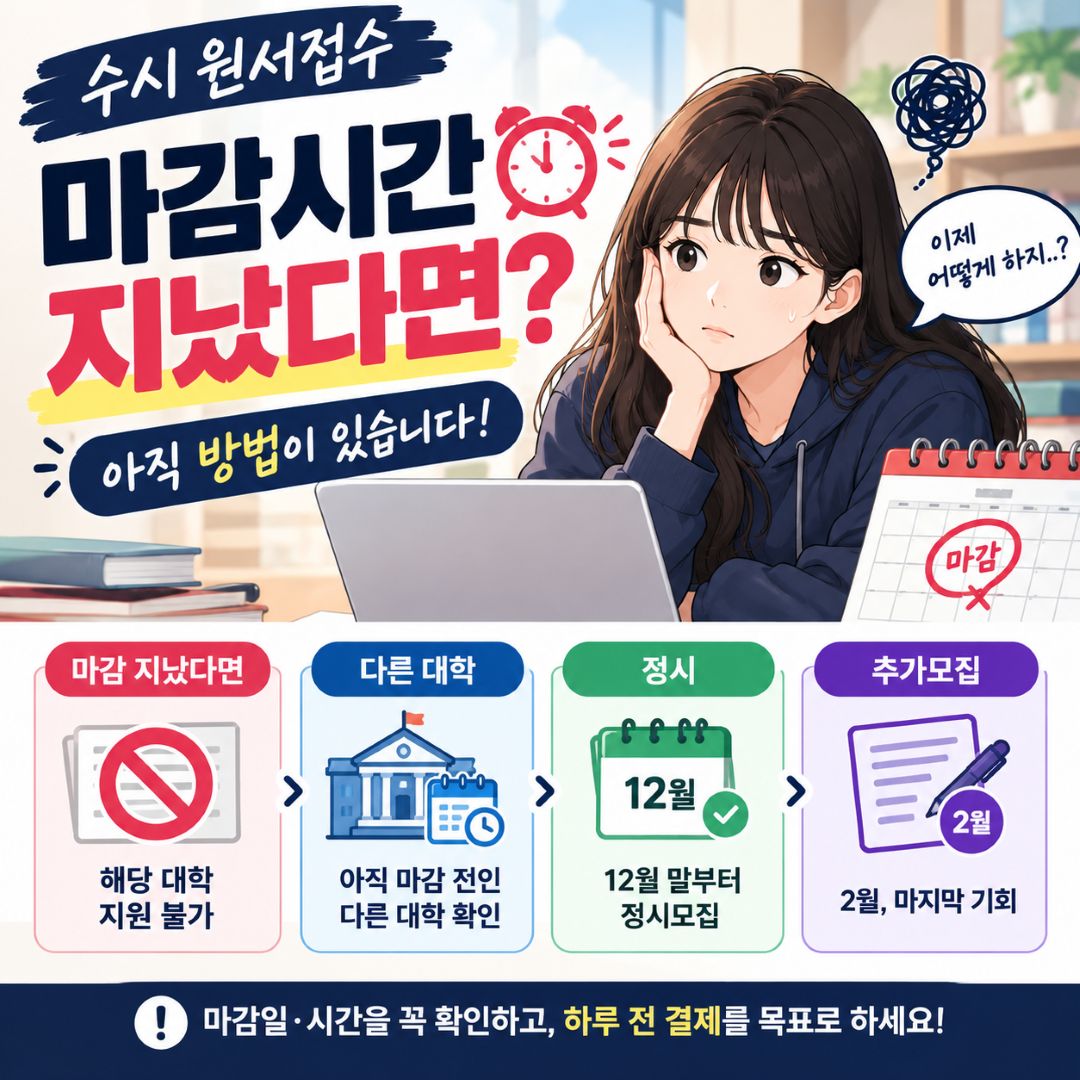 수시 마감 후 지원 안내
