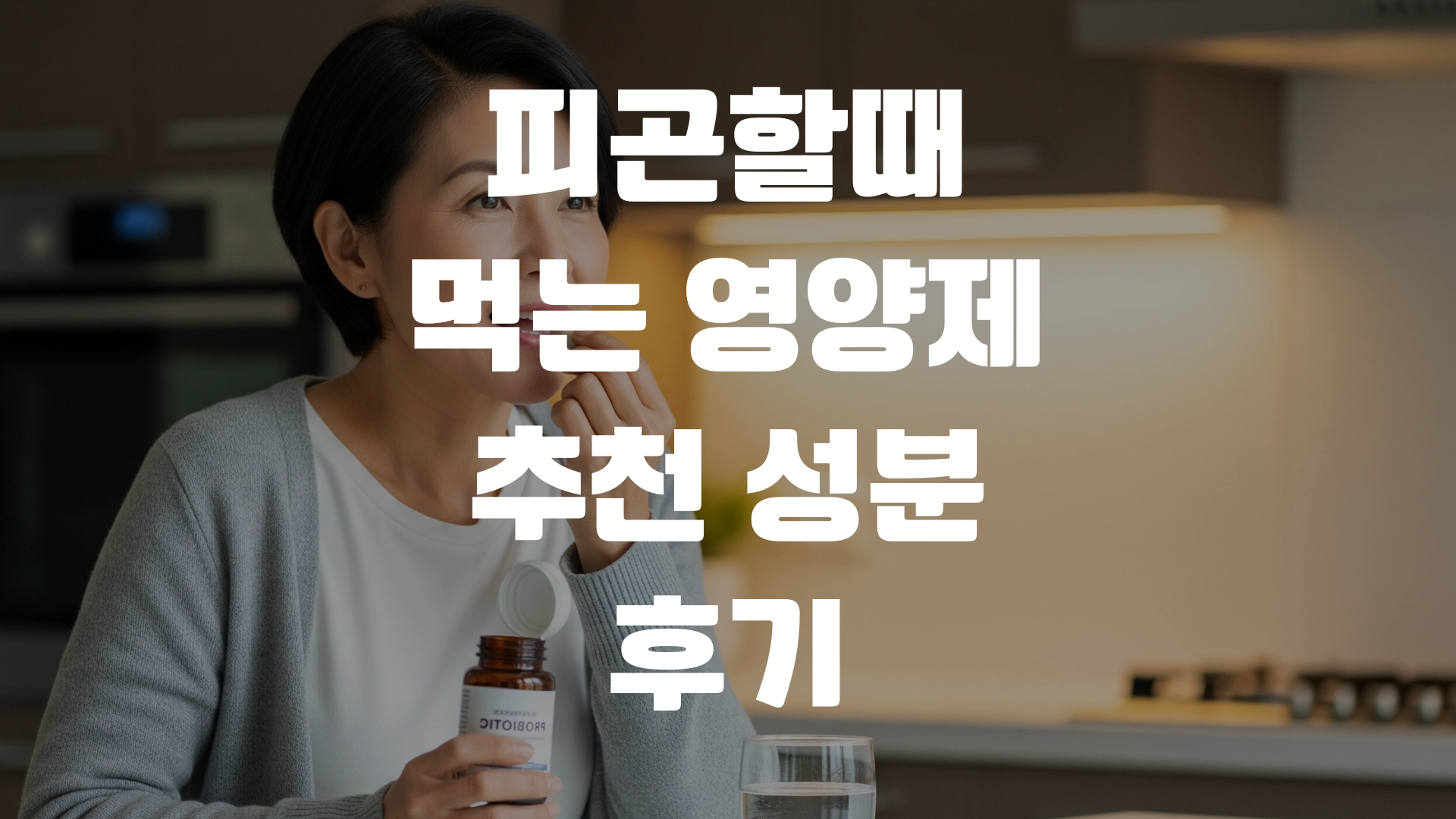 피곤할때 먹는 영양제 추천 성분 후기 포스팅 섬네일