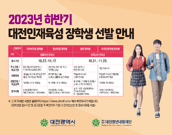 대전인재육성장학생