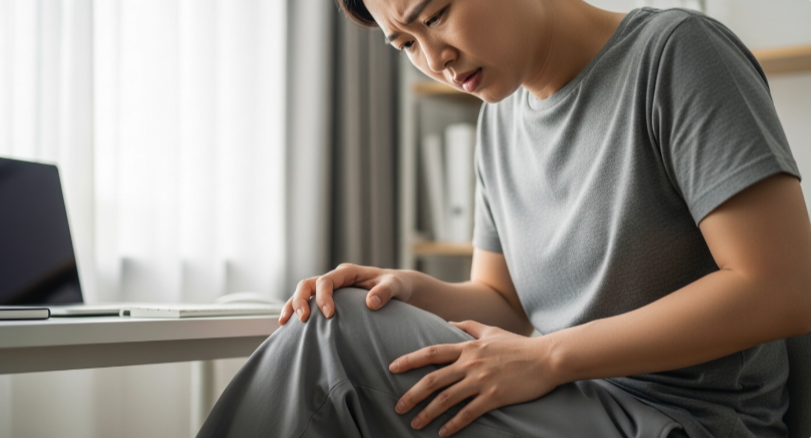 허벅지 근육 통증 반복 상황