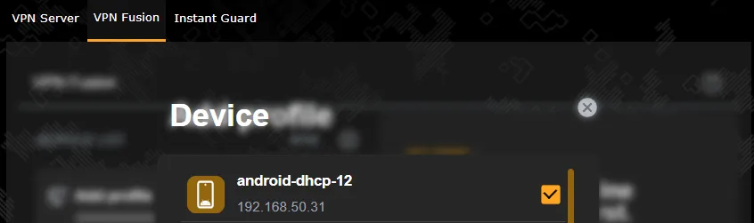 지역 제한 해외 넷플릭스 Asus VPN Fusion 라우터 VPN Fusion Add profile VPN type OpenVPN Device