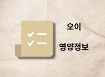 오이 칼로리 및 영양성분