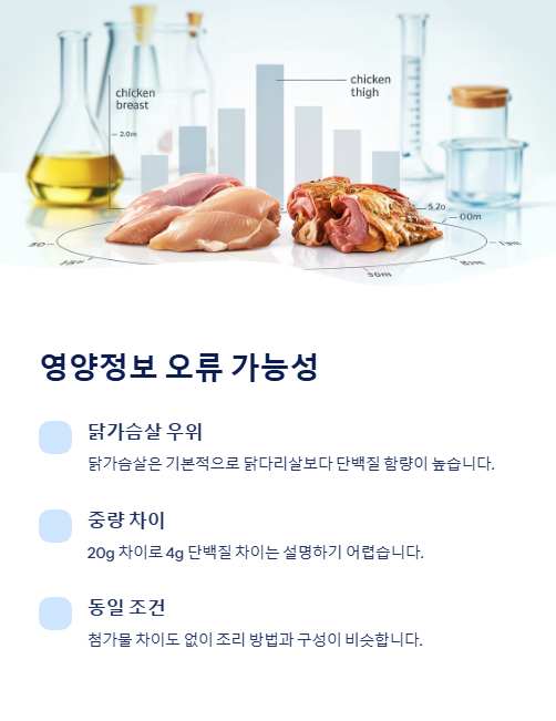 영양정보 오류 가능성