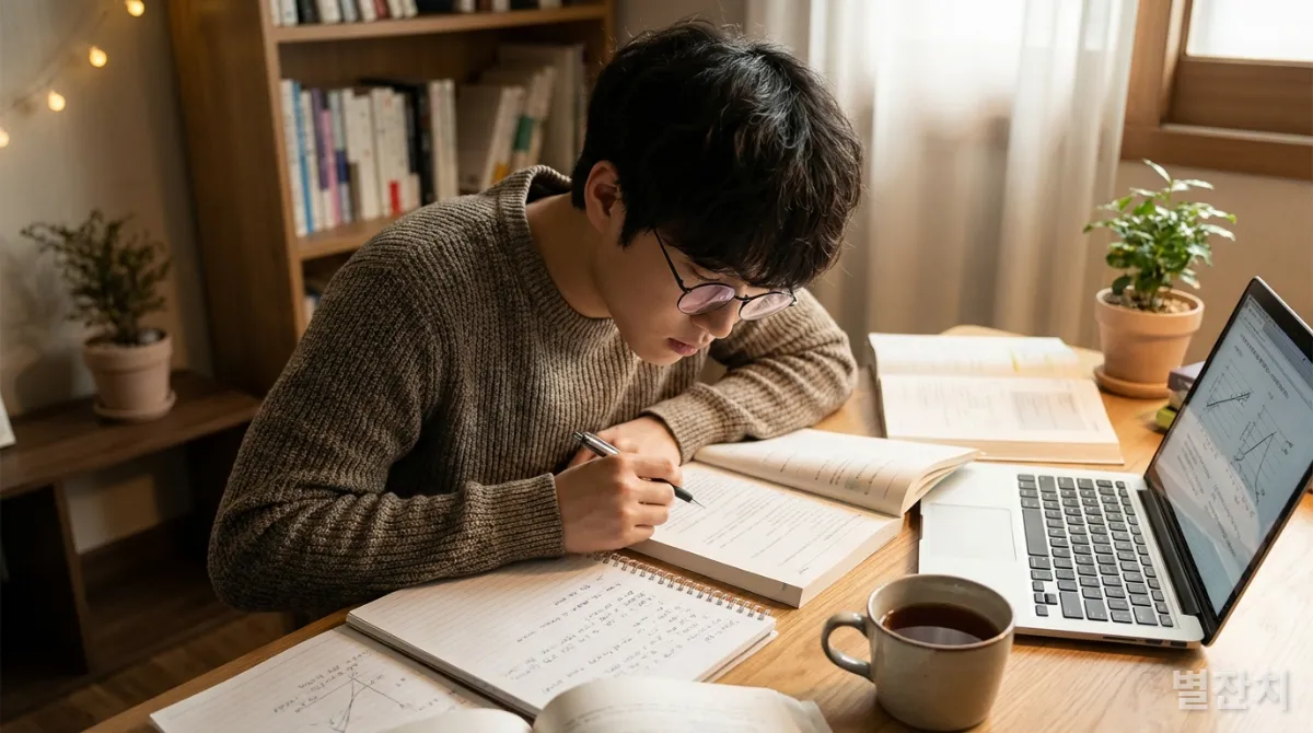 지속적인 학습과 자기 계발에 몰두하는 한국인의 모습