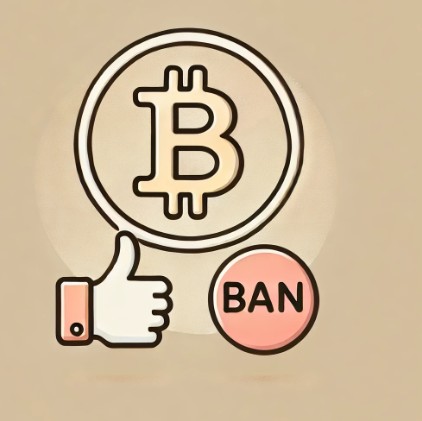 비트코인 모양과 좋아요와 벤 표시 그림