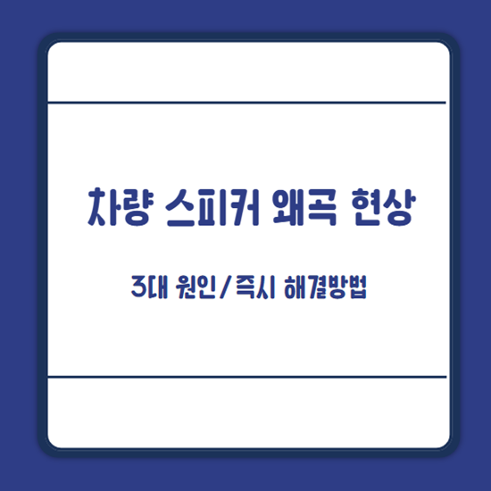 차량 스피커 왜곡 현상 원인