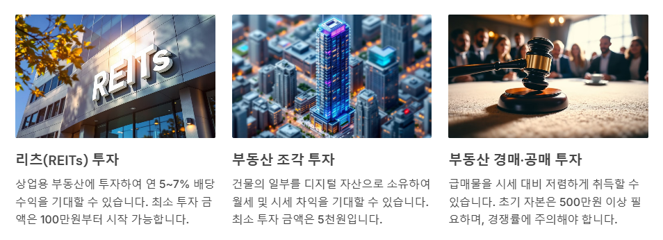 소액 부동산 투자방법