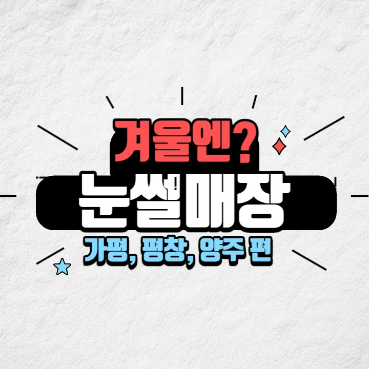 눈썰매장 메인 포스터