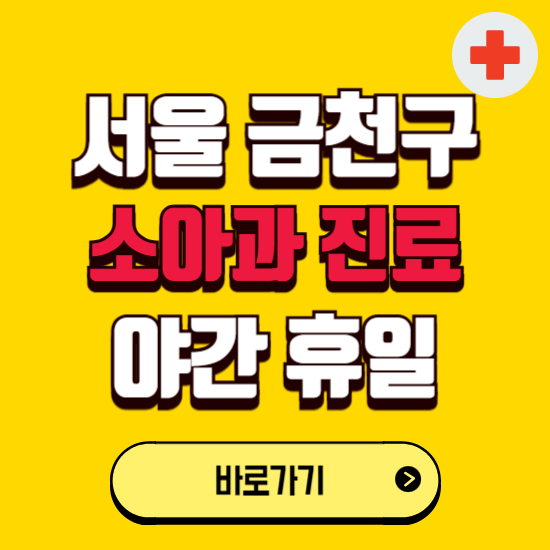 서울 금천구 야간 소아과 진료병원 찾기 ❘ 24시 일요일 주말 연휴 응급진료 추천 잘하는 곳